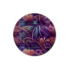 Abstract African Art Art Backdrop Background Rubber Coaster (Round)