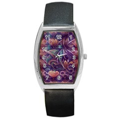 Abstract African Art Art Backdrop Background Barrel Style Metal Watch by Ravend