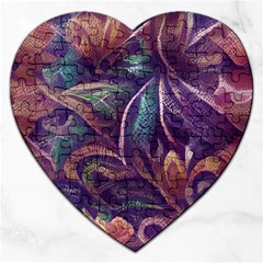 Abstract African Art Art Backdrop Background Jigsaw Puzzle (Heart)