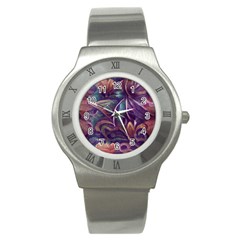 Abstract African Art Art Backdrop Background Stainless Steel Watch