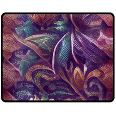 Abstract African Art Art Backdrop Background One Side Fleece Blanket (Medium)