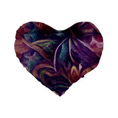 Abstract African Art Art Backdrop Background Standard 16  Premium Heart Shape Cushions