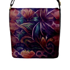 Abstract African Art Art Backdrop Background Flap Closure Messenger Bag (L)