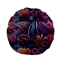 Abstract African Art Art Backdrop Background Standard 15  Premium Flano Round Cushions