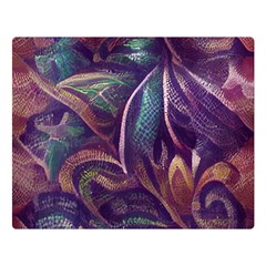 Abstract African Art Art Backdrop Background One Side Premium Plush Fleece Blanket (Large)