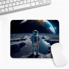 Ai Generated Space Astronaut Universe Moon Earth Small Mousepad by Ravend