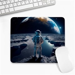 Ai Generated Space Astronaut Universe Moon Earth Large Mousepad by Ravend