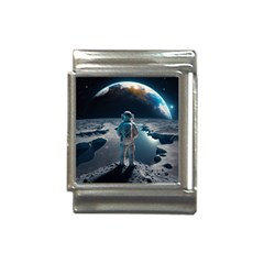 Ai Generated Space Astronaut Universe Moon Earth Italian Charm (13mm) by Ravend