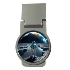 Ai Generated Space Astronaut Universe Moon Earth Money Clips (round)  by Ravend