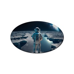 Ai Generated Space Astronaut Universe Moon Earth Sticker Oval (100 Pack) by Ravend