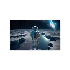 Ai Generated Space Astronaut Universe Moon Earth Sticker Rectangular (10 Pack) by Ravend