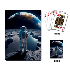 Ai Generated Space Astronaut Universe Moon Earth Playing Cards Single Design (rectangle) by Ravend