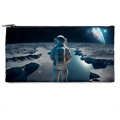 Ai Generated Space Astronaut Universe Moon Earth Pencil Case by Ravend