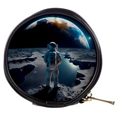 Ai Generated Space Astronaut Universe Moon Earth Mini Makeup Bag by Ravend