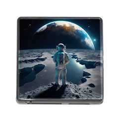 Ai Generated Space Astronaut Universe Moon Earth Memory Card Reader (square 5 Slot) by Ravend