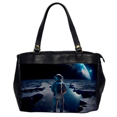 Ai Generated Space Astronaut Universe Moon Earth Oversize Office Handbag by Ravend