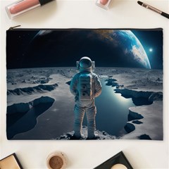 Ai Generated Space Astronaut Universe Moon Earth Cosmetic Bag (xxxl) by Ravend