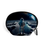 Ai Generated Space Astronaut Universe Moon Earth Accessory Pouch (Small) Front