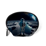 Ai Generated Space Astronaut Universe Moon Earth Accessory Pouch (Small) Back