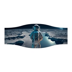 Ai Generated Space Astronaut Universe Moon Earth Stretchable Headband by Ravend