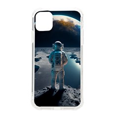 Ai Generated Space Astronaut Universe Moon Earth Iphone 11 Tpu Uv Print Case by Ravend