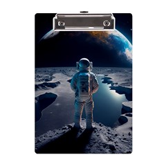 Ai Generated Space Astronaut Universe Moon Earth A5 Acrylic Clipboard by Ravend