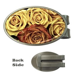 Flowers Roses Plant Bloom Blossom Money Clips (oval)  by Ravend