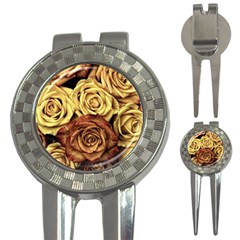 Flowers Roses Plant Bloom Blossom 3-in-1 Golf Divots by Ravend