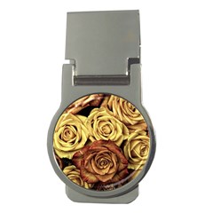 Flowers Roses Plant Bloom Blossom Money Clips (round)  by Ravend