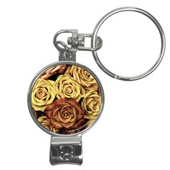 Flowers Roses Plant Bloom Blossom Nail Clippers Key Chain