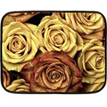 Flowers Roses Plant Bloom Blossom One Side Fleece Blanket (Mini) 35 x27  Blanket