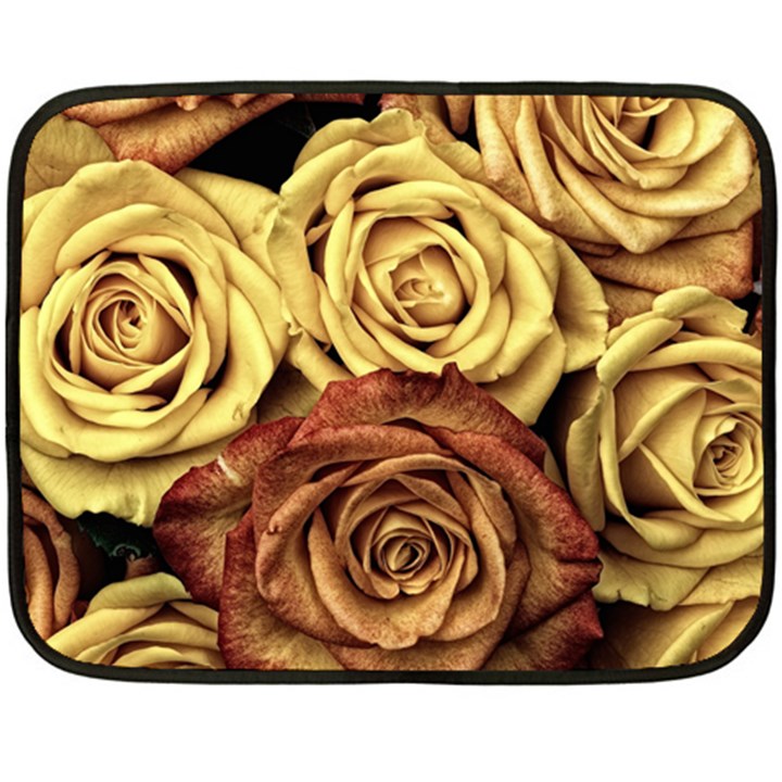 Flowers Roses Plant Bloom Blossom One Side Fleece Blanket (Mini)