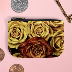 Flowers Roses Plant Bloom Blossom Mini Coin Purse by Ravend