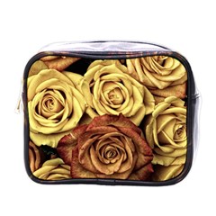 Flowers Roses Plant Bloom Blossom Mini Toiletries Bag (one Side) by Ravend