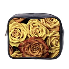 Flowers Roses Plant Bloom Blossom Mini Toiletries Bag (two Sides) by Ravend