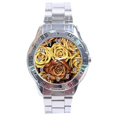 Flowers Roses Plant Bloom Blossom Stainless Steel Analogue Watch by Ravend