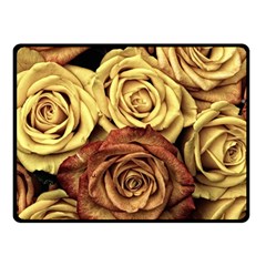 Flowers Roses Plant Bloom Blossom Fleece Blanket (small) by Ravend