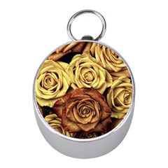 Flowers Roses Plant Bloom Blossom Mini Silver Compasses by Ravend