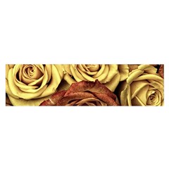 Flowers Roses Plant Bloom Blossom Oblong Satin Scarf (16  X 60 ) by Ravend