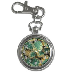 Colored Close Up Plants Leaves Pattern Key Chain Watches by dflcprintsclothing