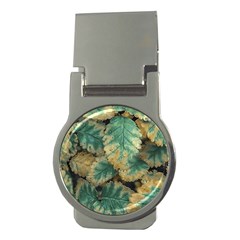 Colored Close Up Plants Leaves Pattern Money Clips (round) 