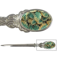 Colored Close Up Plants Leaves Pattern Letter Opener