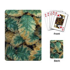 Colored Close Up Plants Leaves Pattern Playing Cards Single Design (rectangle)