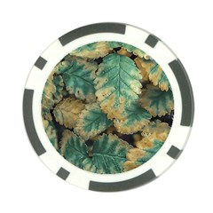 Colored Close Up Plants Leaves Pattern Poker Chip Card Guard (10 Pack)