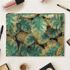 Colored Close Up Plants Leaves Pattern Cosmetic Bag (xl) by dflcprintsclothing