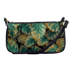 Colored Close Up Plants Leaves Pattern Shoulder Clutch Bag by dflcprintsclothing