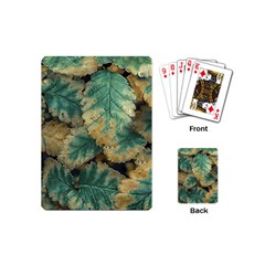 Colored Close Up Plants Leaves Pattern Playing Cards Single Design (mini) by dflcprintsclothing