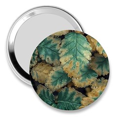 Colored Close Up Plants Leaves Pattern 3  Handbag Mirrors by dflcprintsclothing