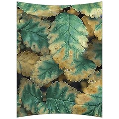 Colored Close Up Plants Leaves Pattern Back Support Cushion by dflcprintsclothing