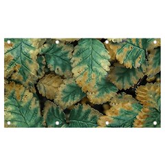 Colored Close Up Plants Leaves Pattern Banner And Sign 7  X 4 